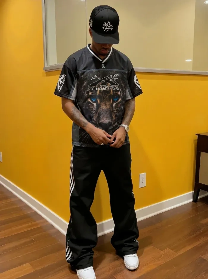 Hellstar Wild Cheetah Mesh Jersey Tee