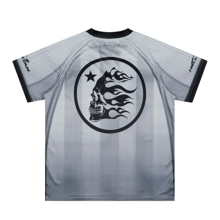 Hellstar Gray Tone Skull Mesh Jersey Tee