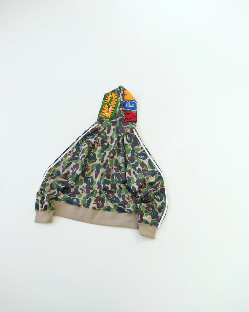 Bape x AD Shark Track Zip-Up Hoodie Green