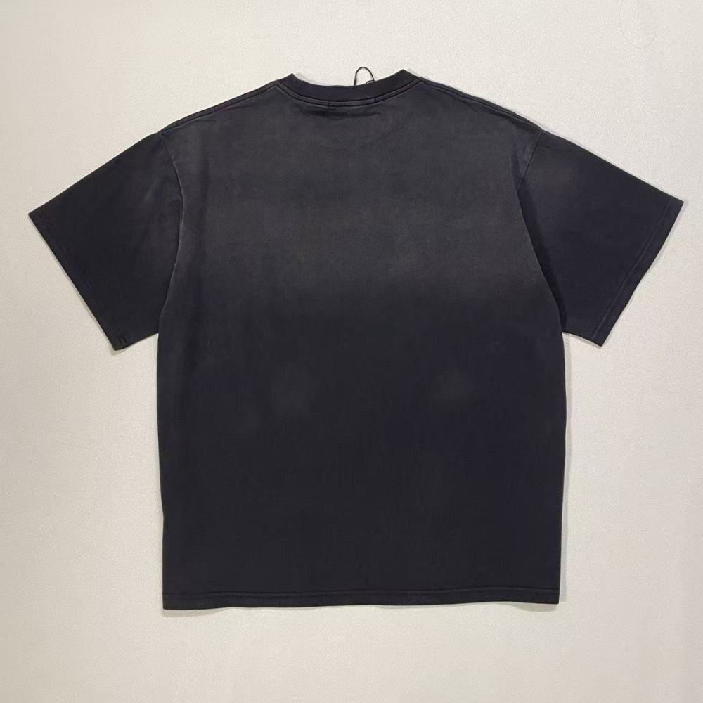 Satoshi Washed Black Letters Shirt