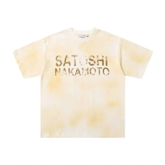 Satoshi Letter Logo Vintage Washed Print Tee 28857659