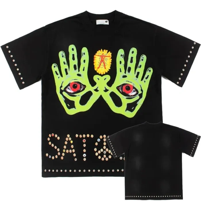 Satoshi Nakamoto Eyes In Hand Shirt Black