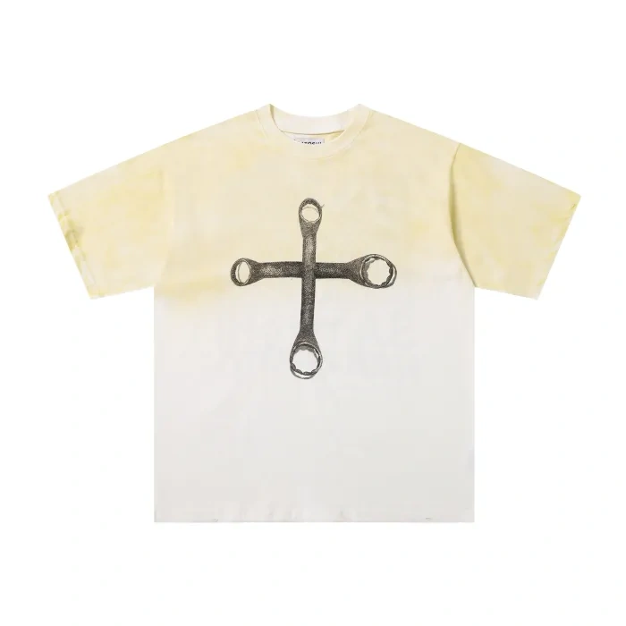 Satoshi MOTO CHURCH Print Washed Tee