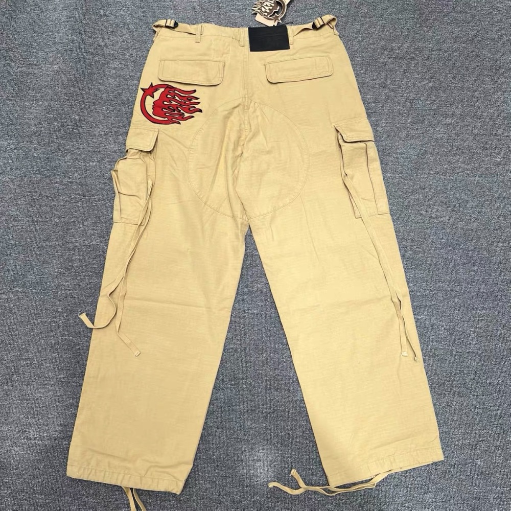 Hellstar Studios Embroidered Trousers Khaki