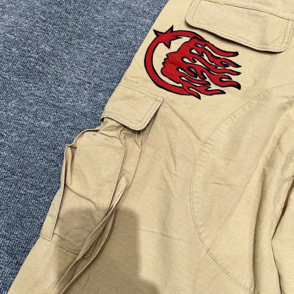 Hellstar Studios Embroidered Trousers Khaki