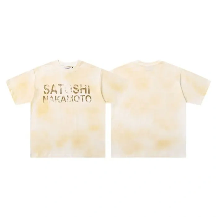 Satoshi Letter Logo Vintage Washed Print Tee 28857659