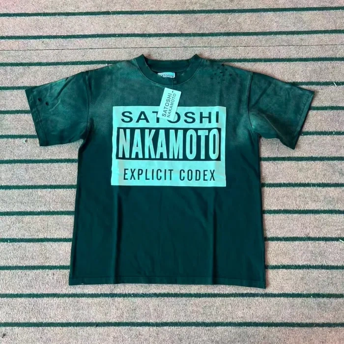 Satoshi EXPLICIT CODEX Print Washed Tee