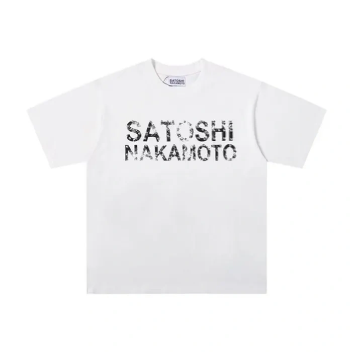 Satoshi Classic Logo Silver Foil Print Tee