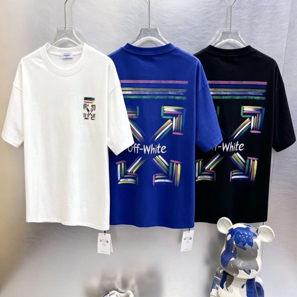 OW Colorful Oil Painting Arrow T-shirt 3 Colors