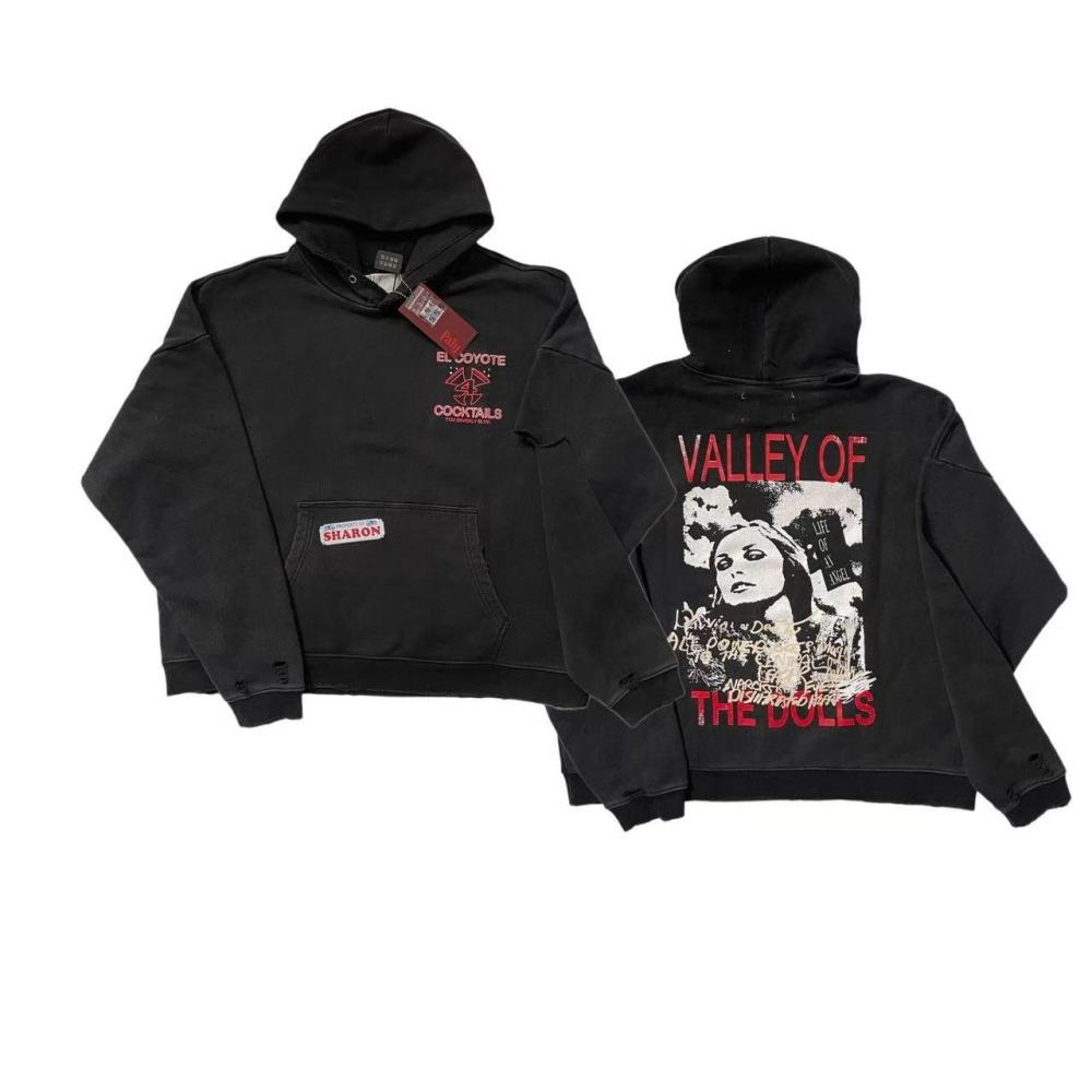 Palyhollywood Valley Of The Dolls Washed Material Hoodie