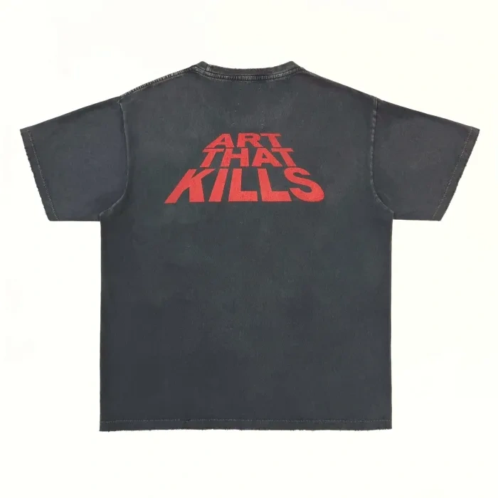 Gallery dept 1:1 quality version Skull Pirate Black Print Washed Tee