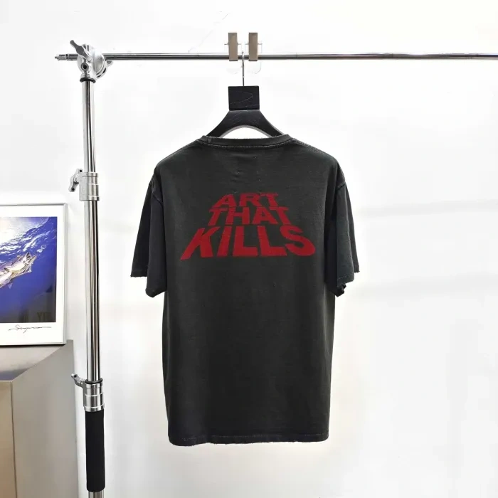 Gallery Dept 1:1 quality version Threat Beach Black Print Washed Tee