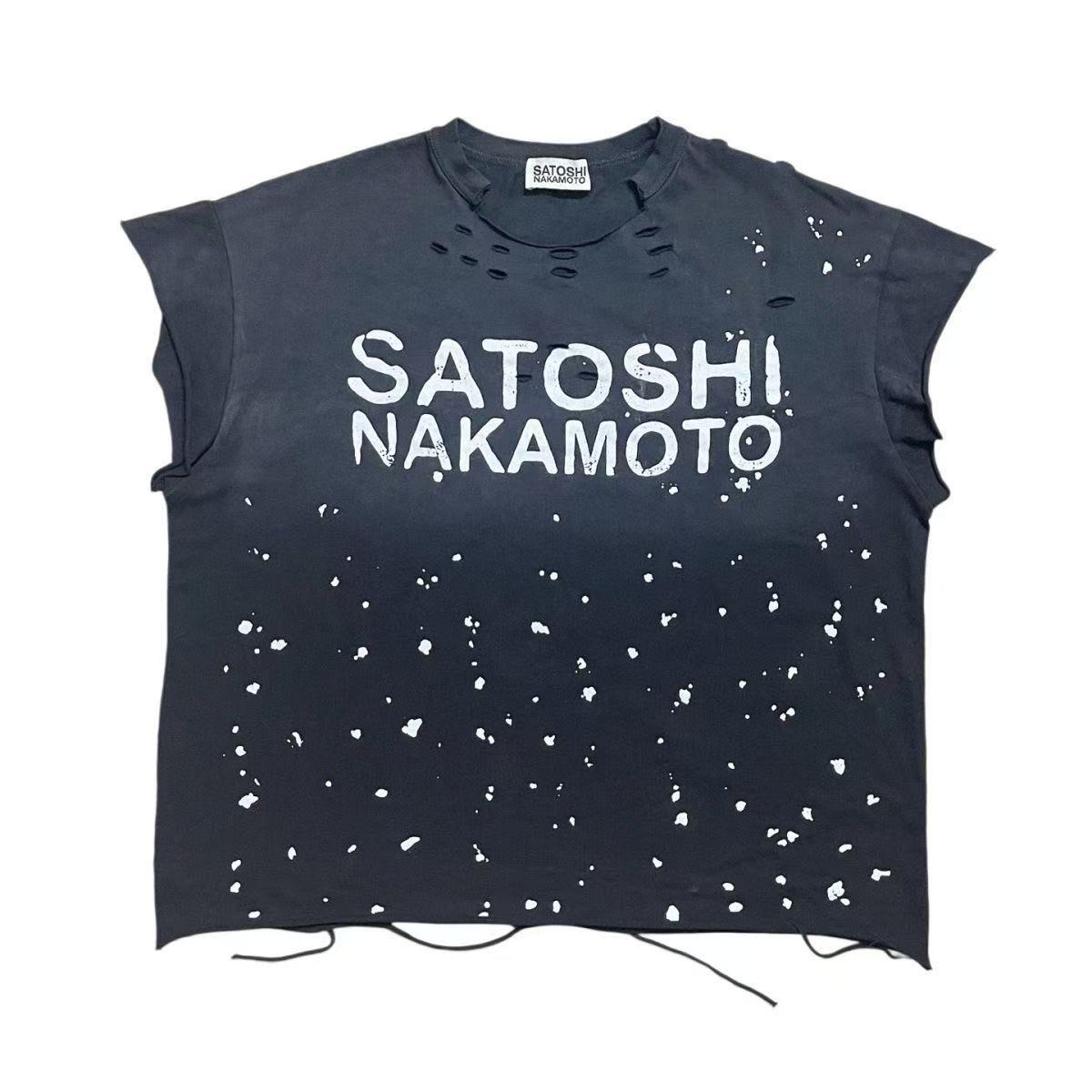 Satoshi White Spot Holes Tank Top