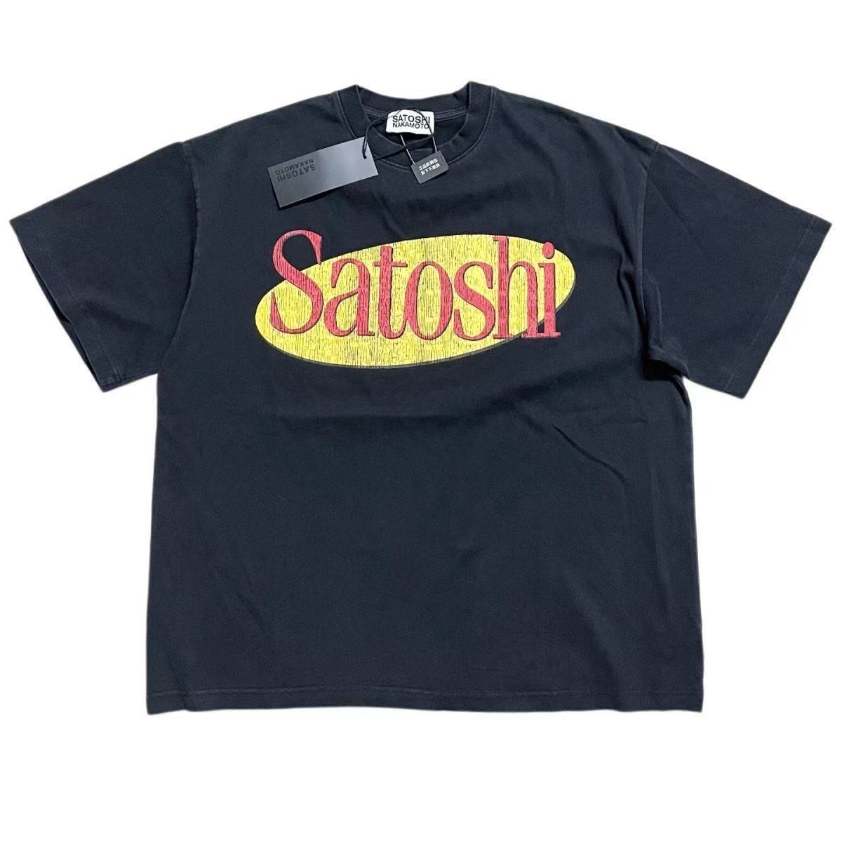 Satoshi Red Letters Yellow Print Shirt