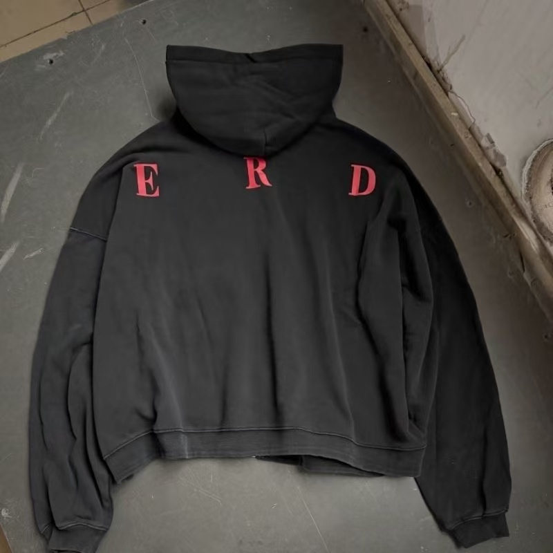 ERD SADE Zip Up Hoodie Black