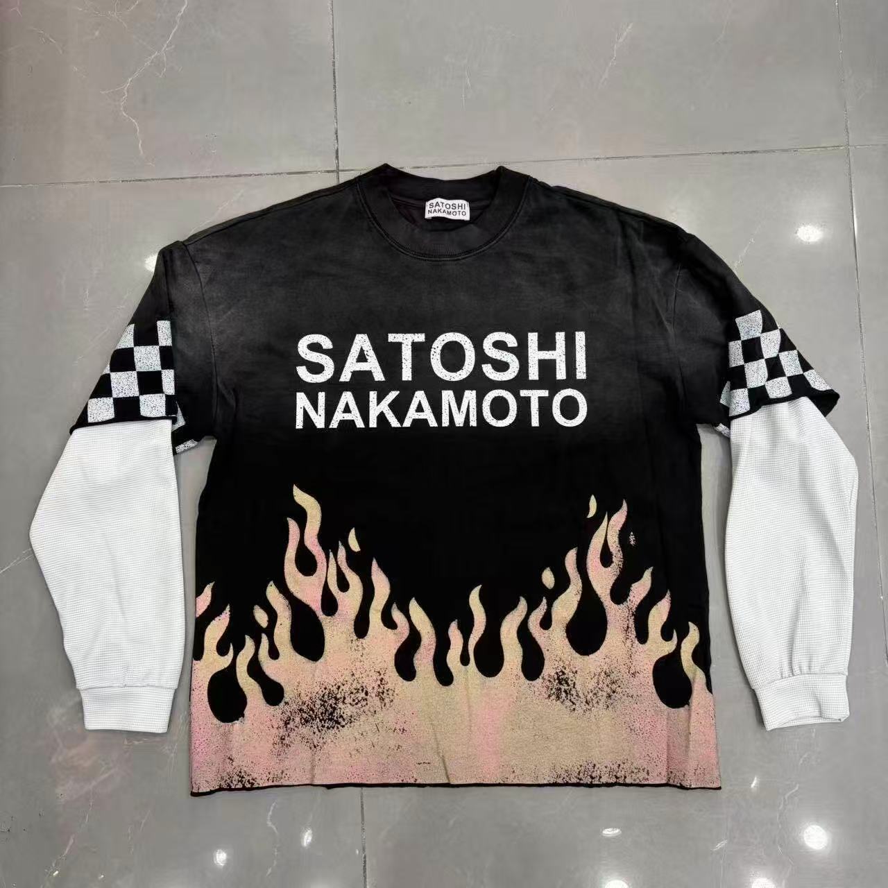 Satoshi Fire Printing Long Sleeve