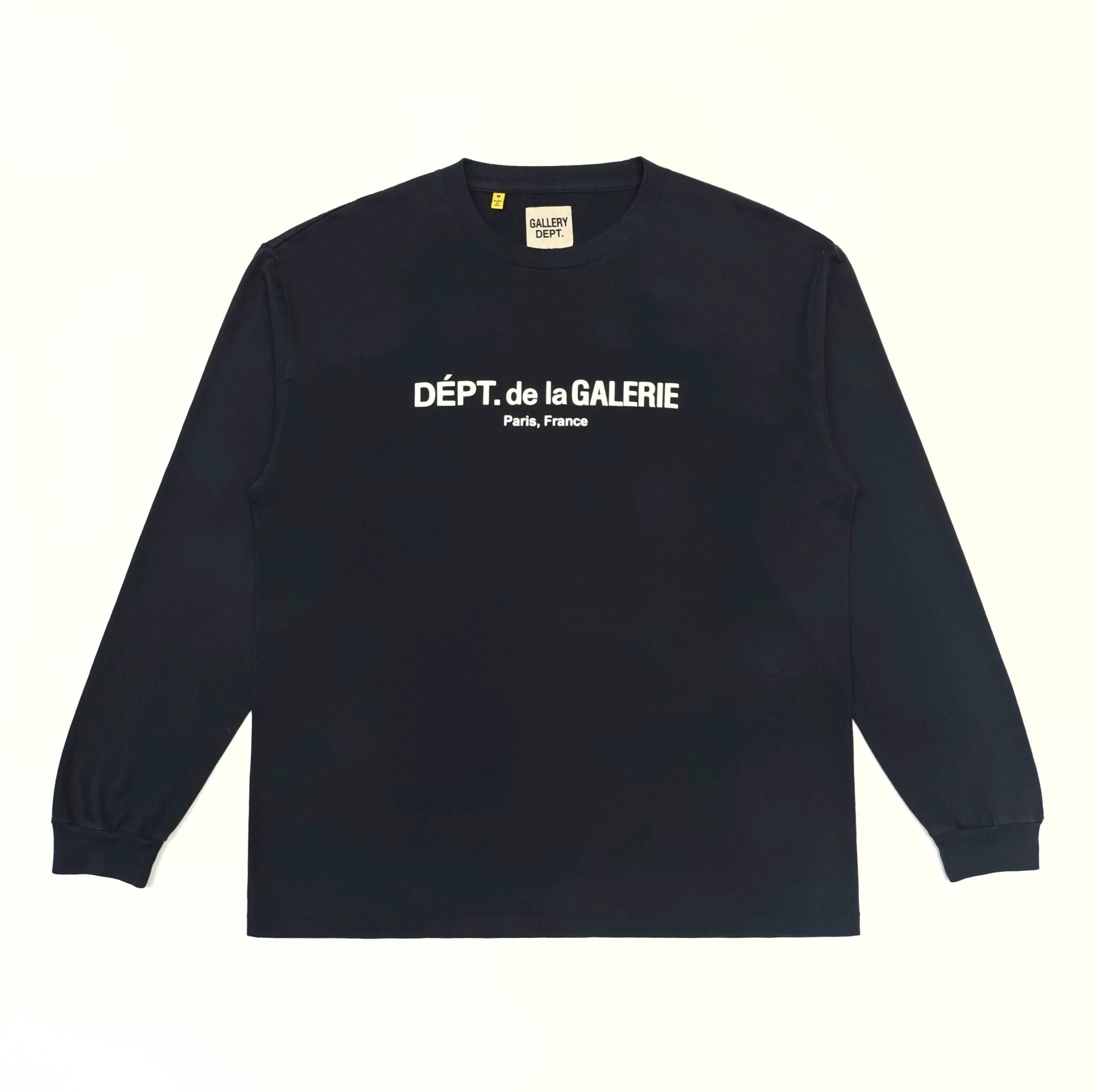 Gallery Dept 1:1 Flocking Letters Long Sleeve Black And White