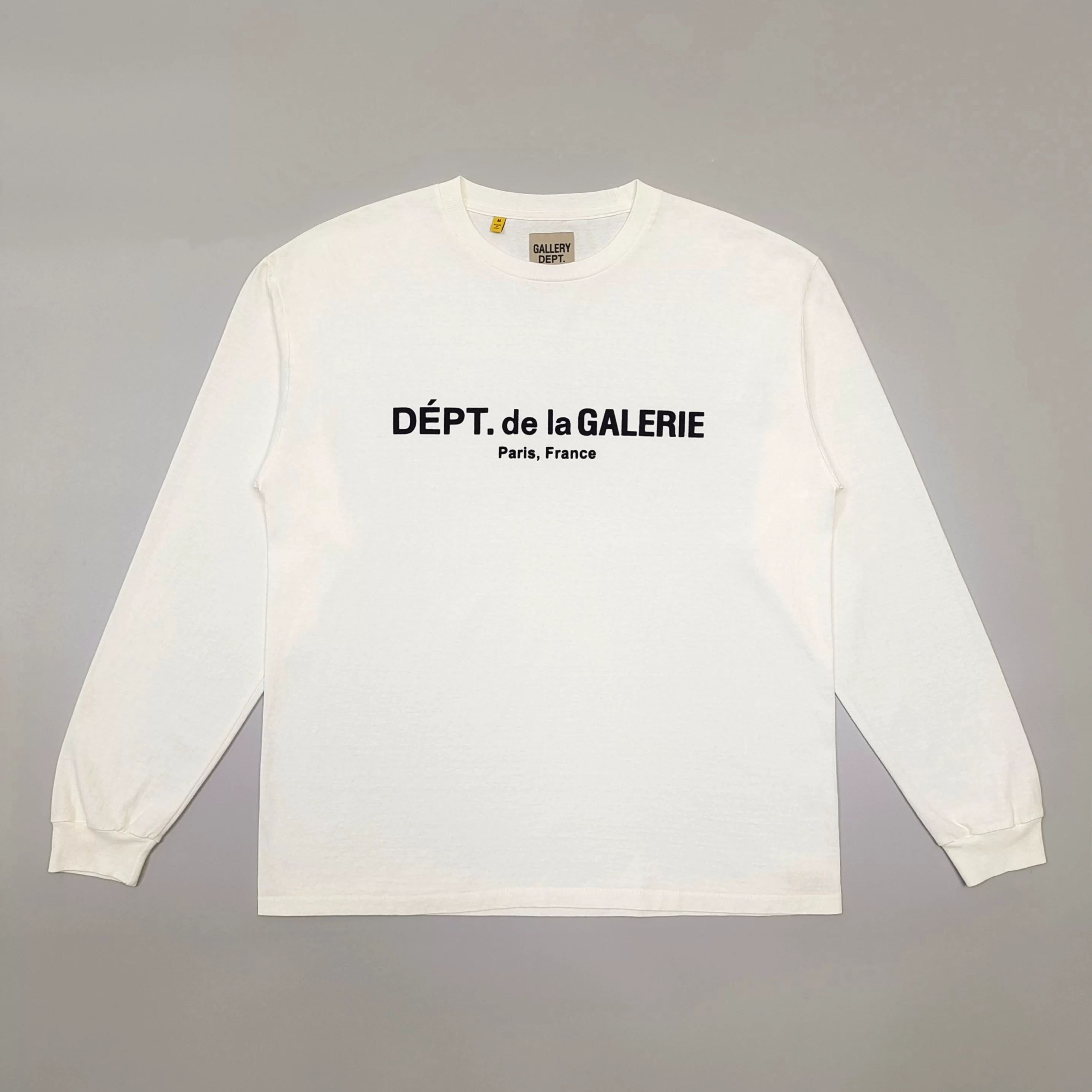 Gallery Dept 1:1 Flocking Letters Long Sleeve Black And White