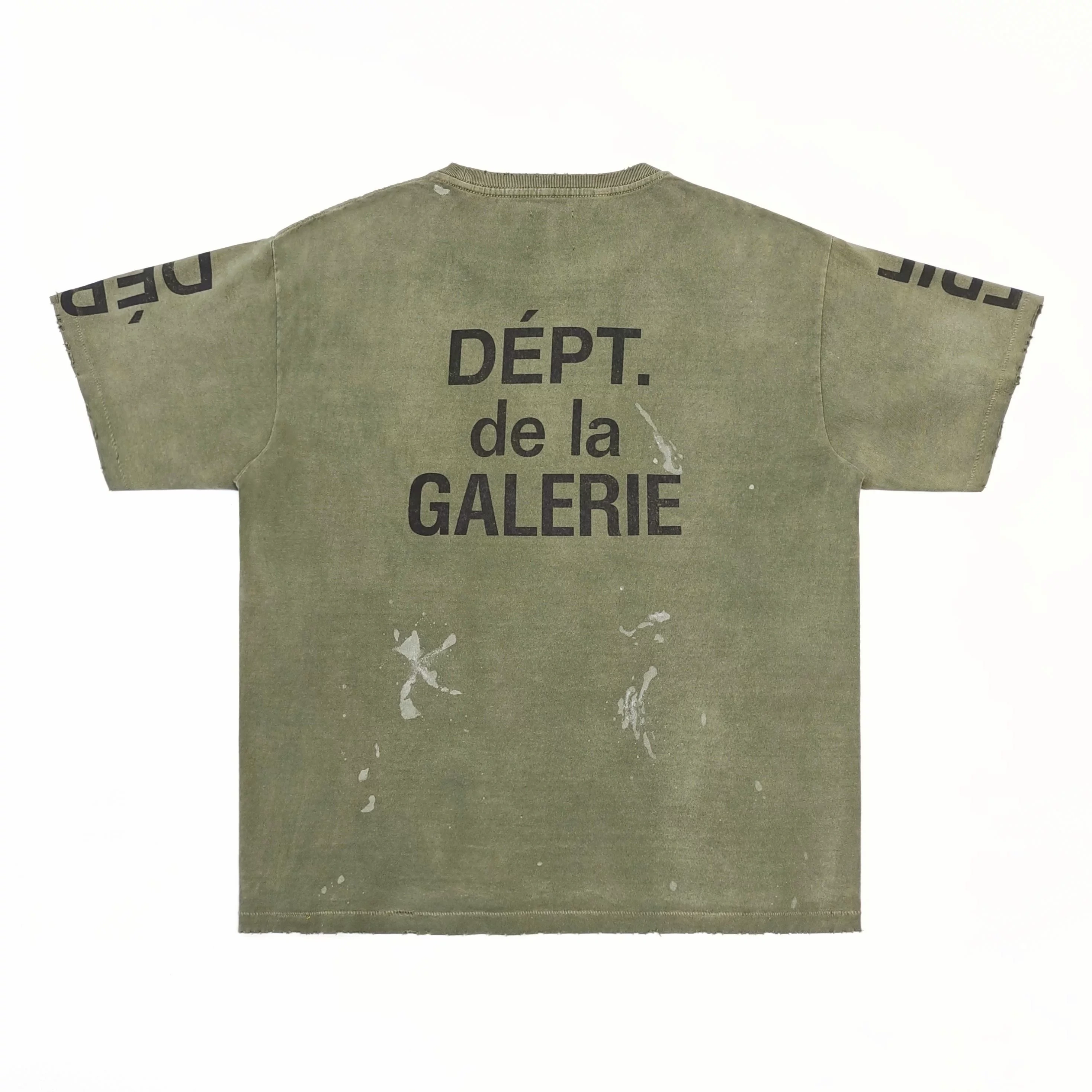 1:1 GD Arm Letters Shirt Olive