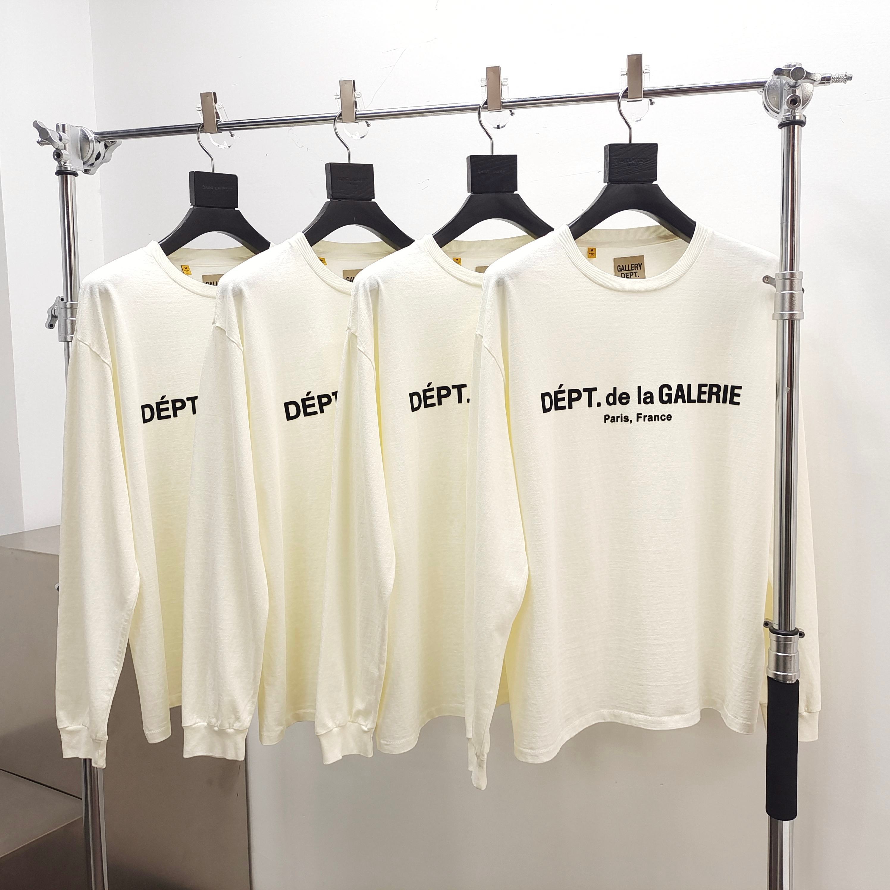 Gallery Dept 1:1 Flocking Letters Long Sleeve Black And White