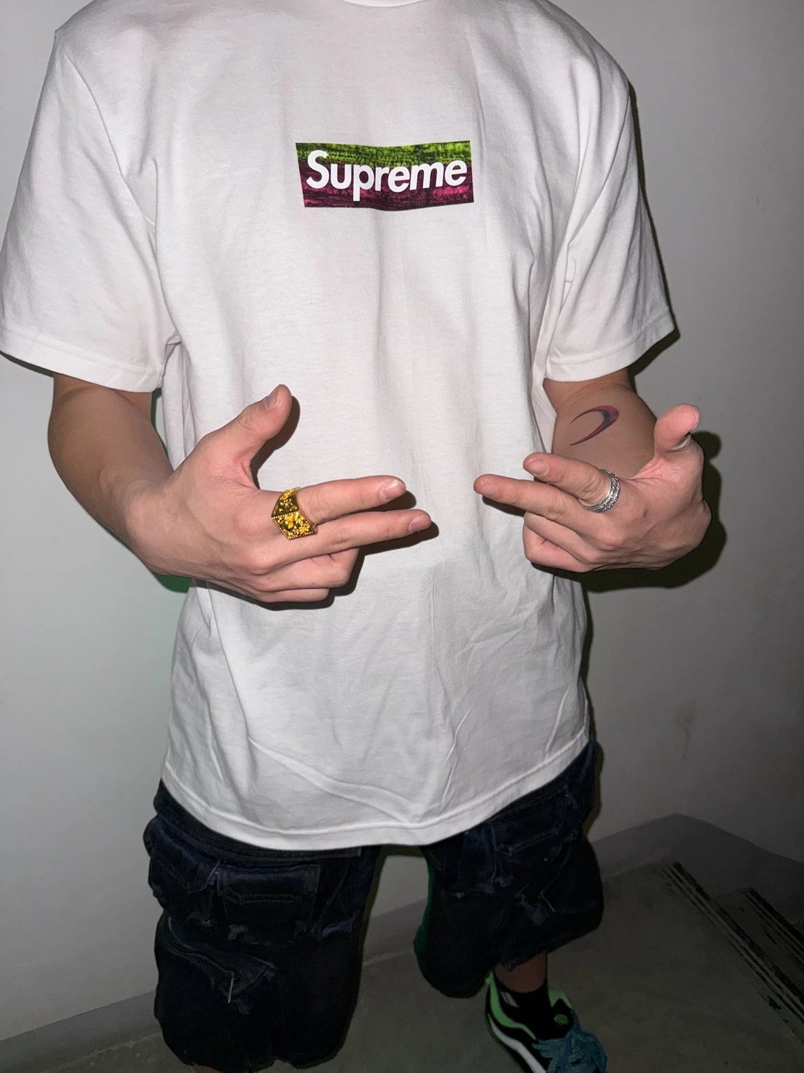 Sup LA Relief Box Logo Tee White