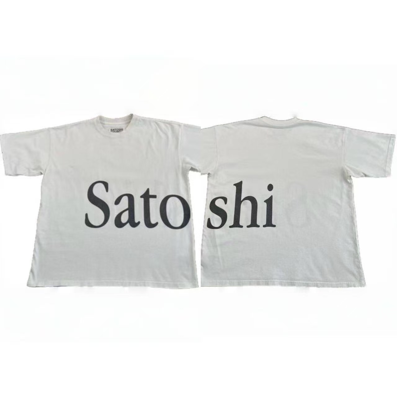 Satoshi Big Letters Shirt White