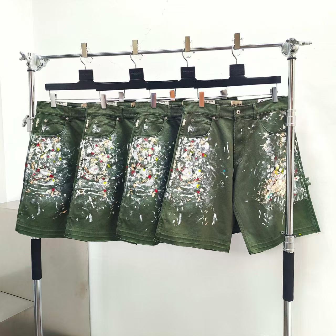 Gallery Dept Ink Jean Shorts Green