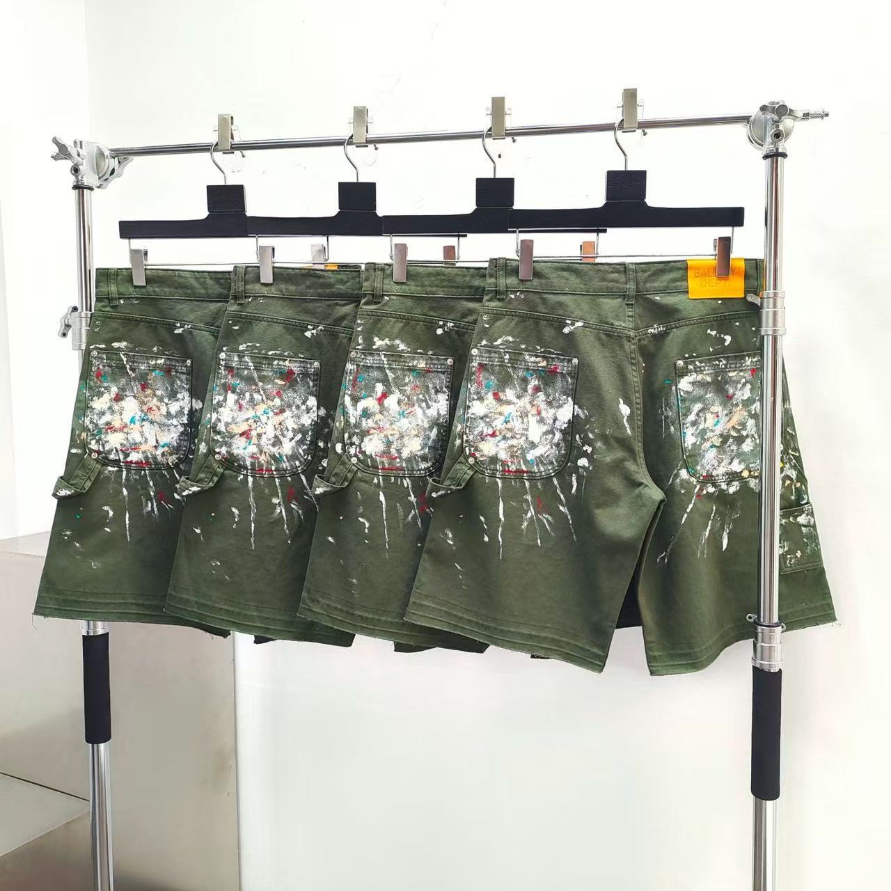 Gallery Dept Ink Jean Shorts Green