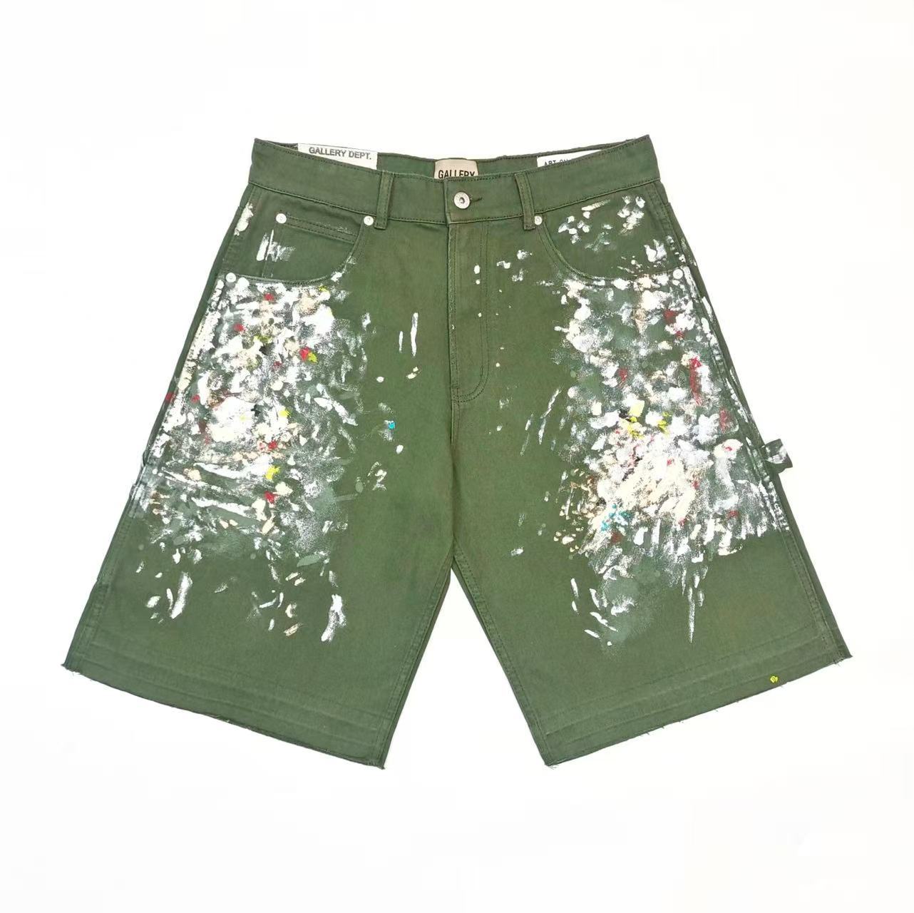 Gallery Dept Ink Jean Shorts Green