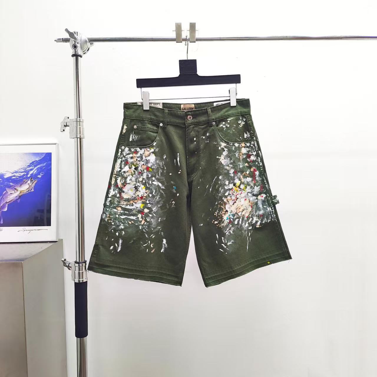 Gallery Dept Ink Jean Shorts Green