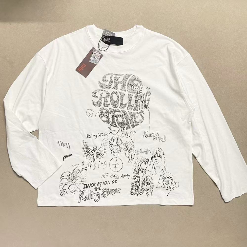 Paly Hollywood The Rolling Stone Long Sleeve White