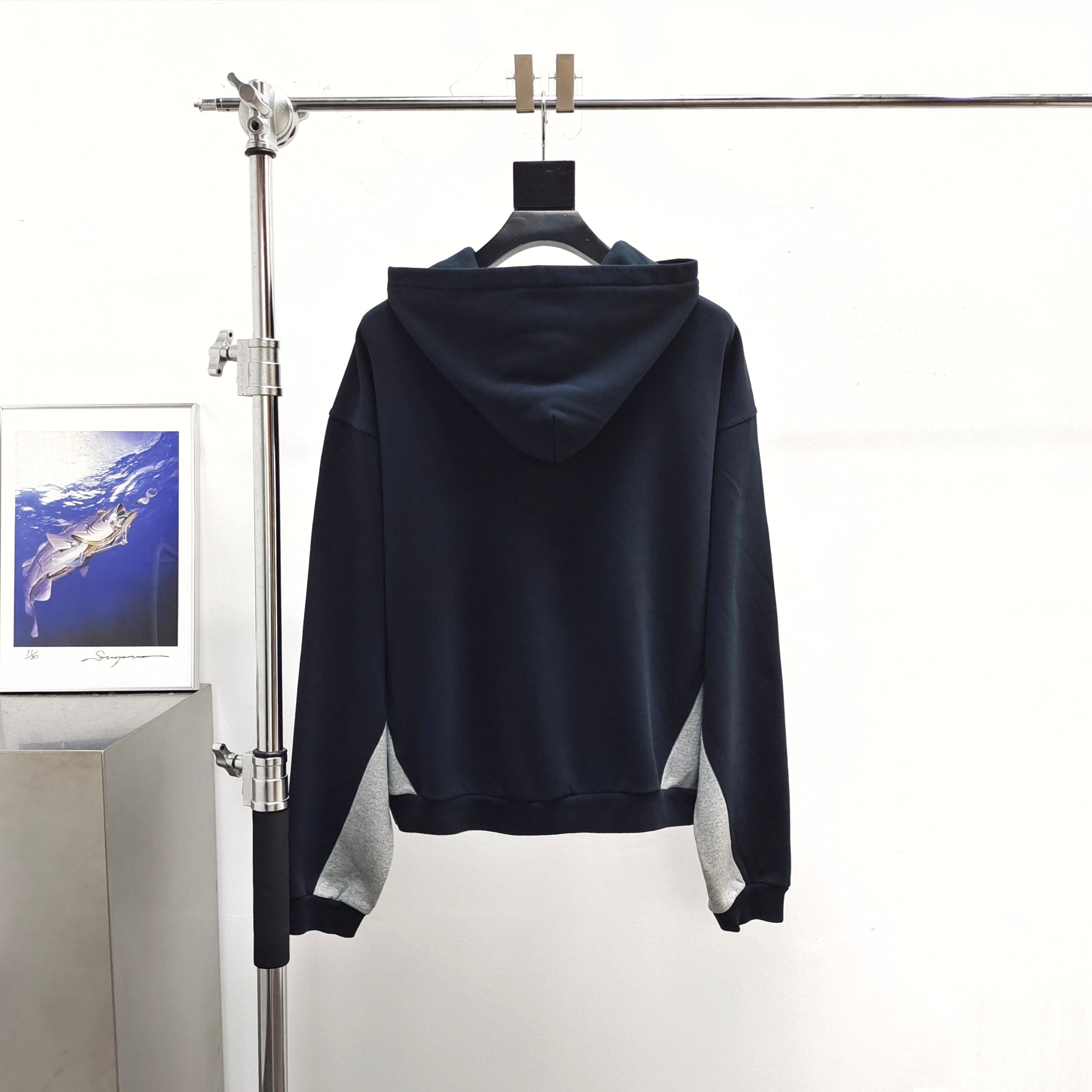 1:1 Gallery Dept Black Grey Zip Up Hooodie