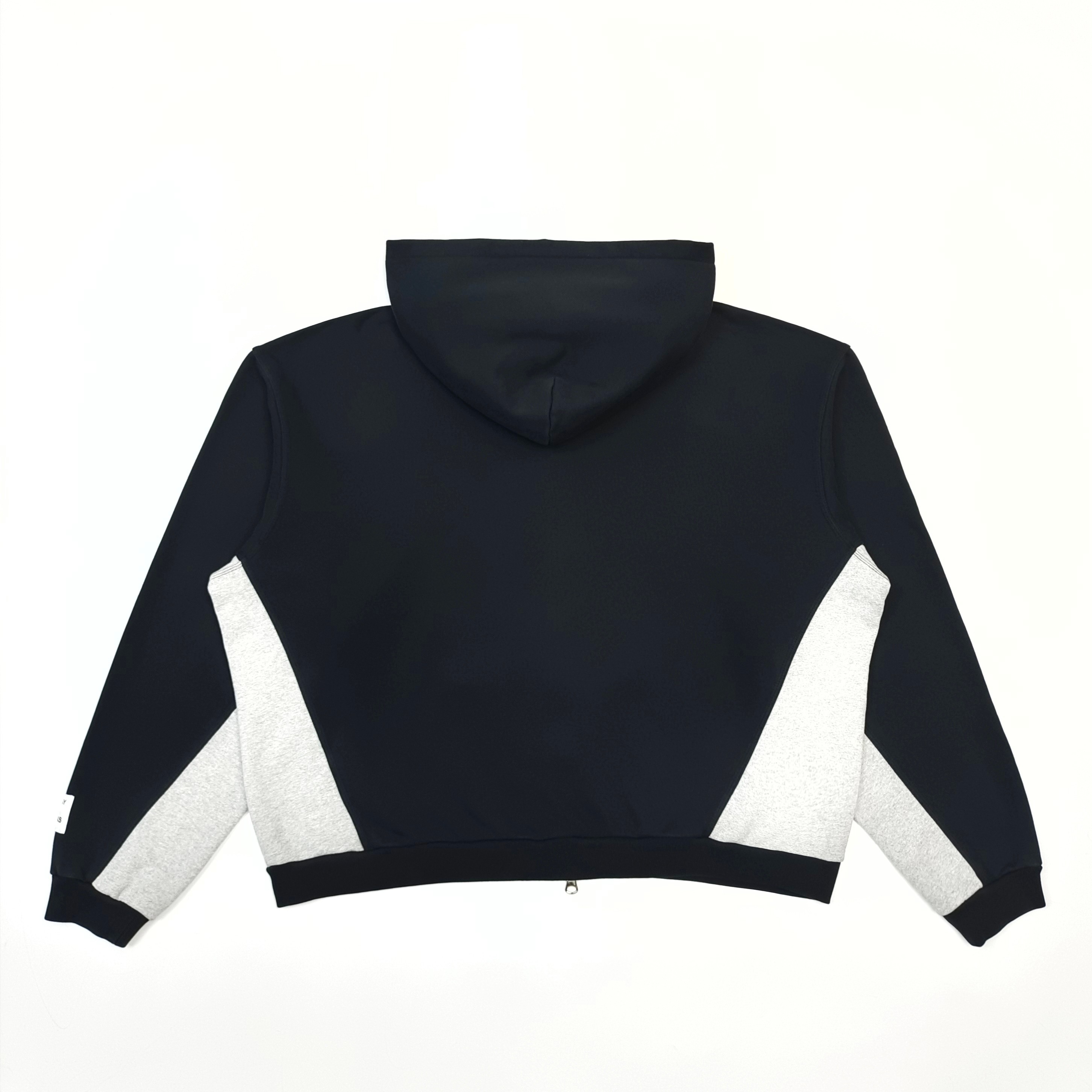 1:1 Gallery Dept Black Grey Zip Up Hooodie