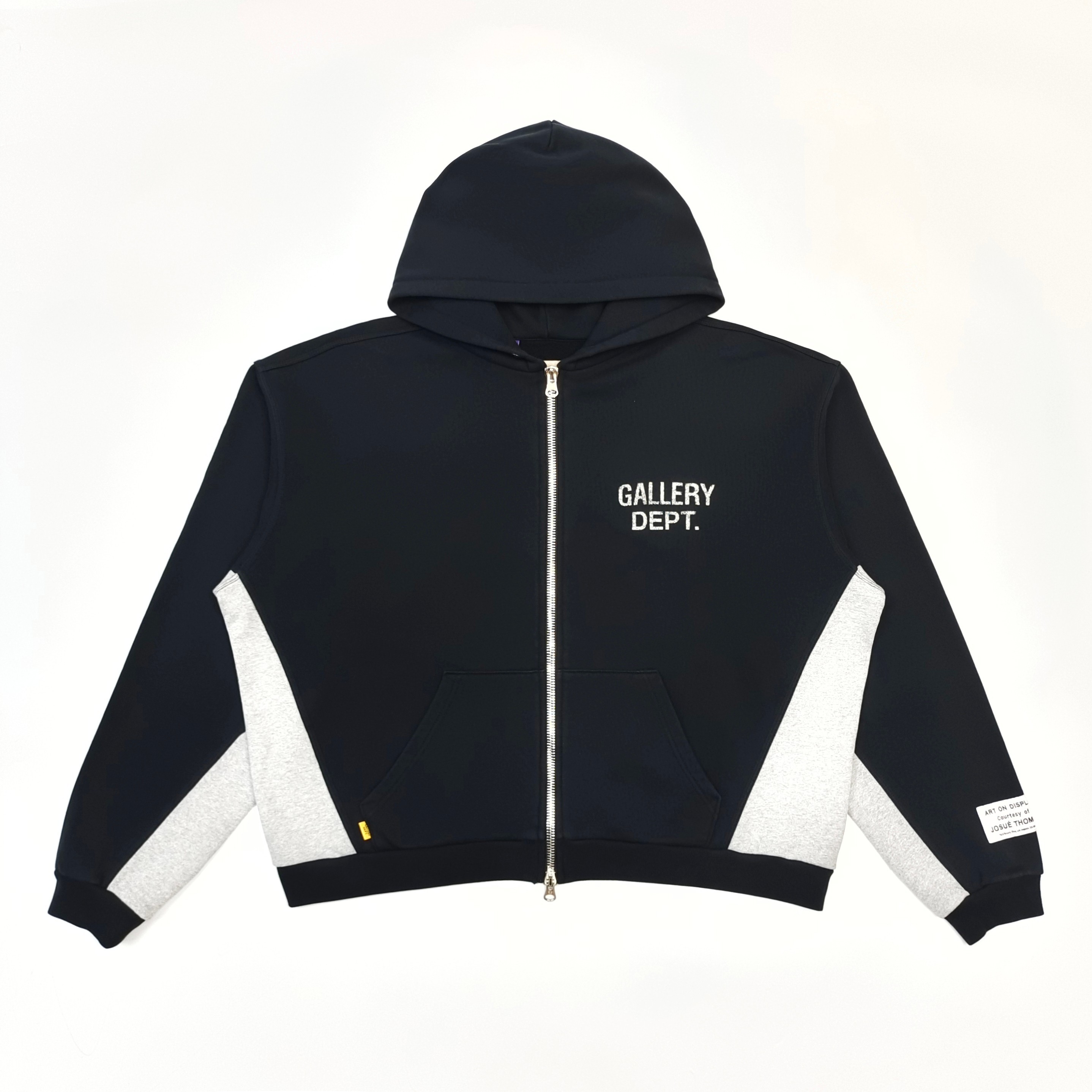 1:1 Gallery Dept Black Grey Zip Up Hooodie