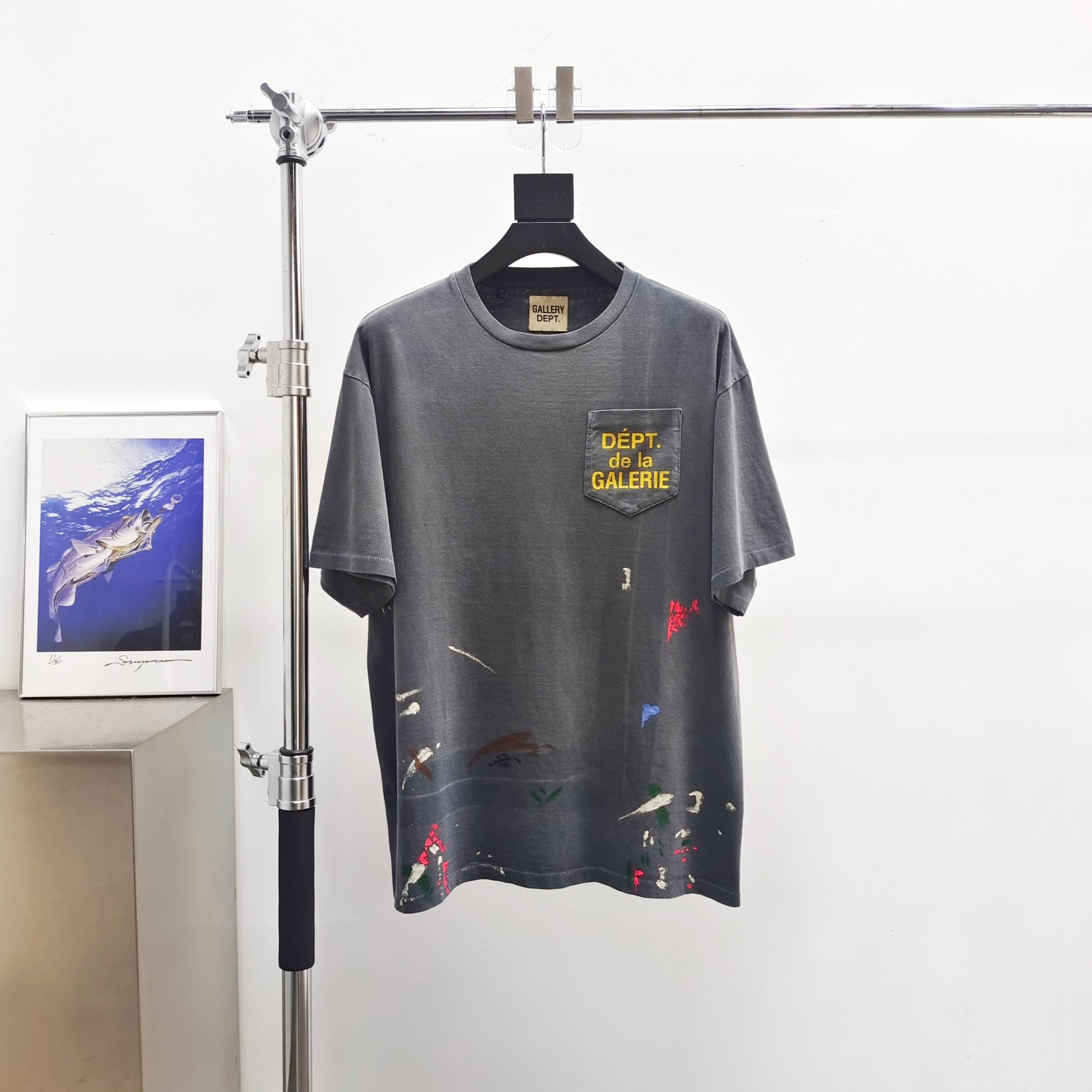 1:1 Gallery dept Splash Ink Pocket Letters Shirt
