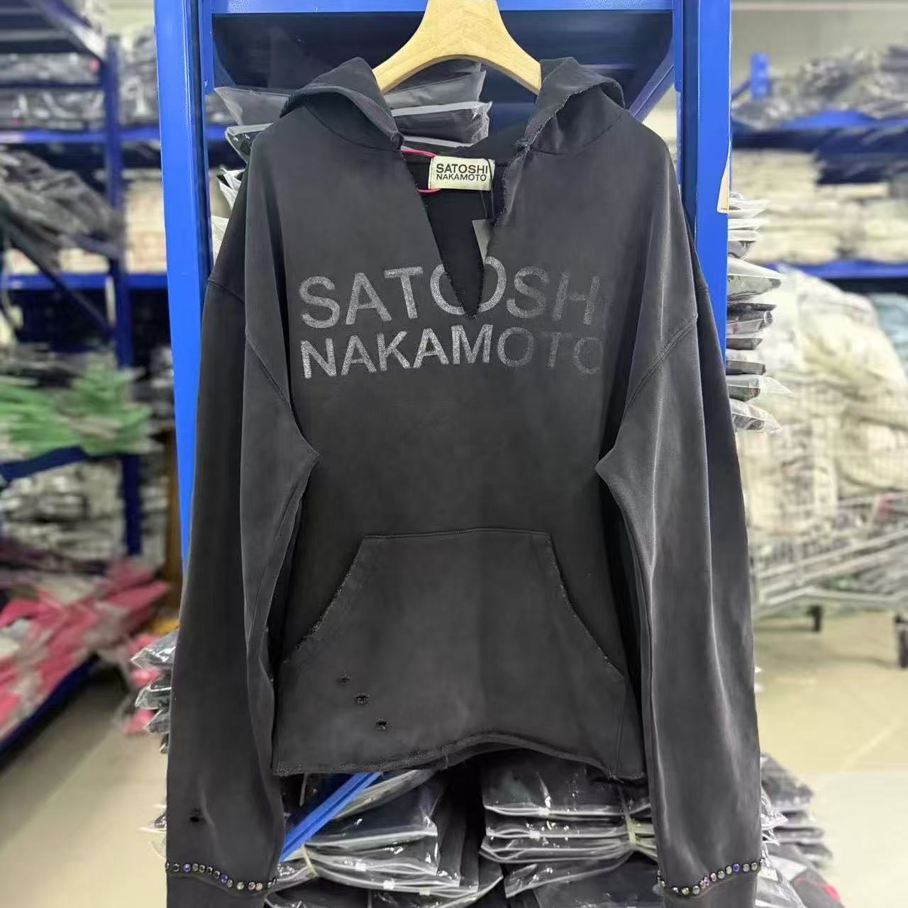 Satoshi 26SS Destructo Studde Open Neck Hoodie
