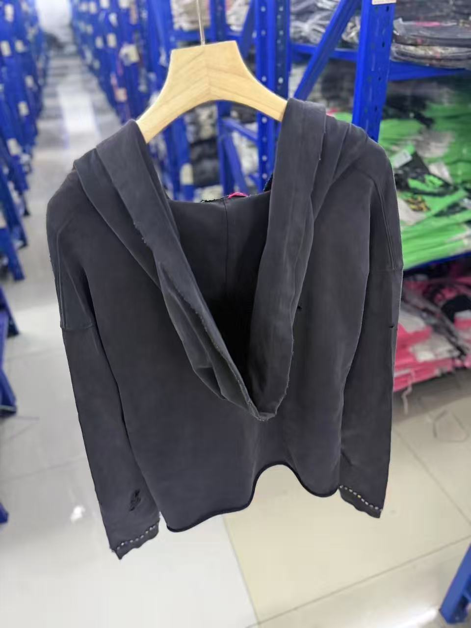 Satoshi 26SS Destructo Studde Open Neck Hoodie