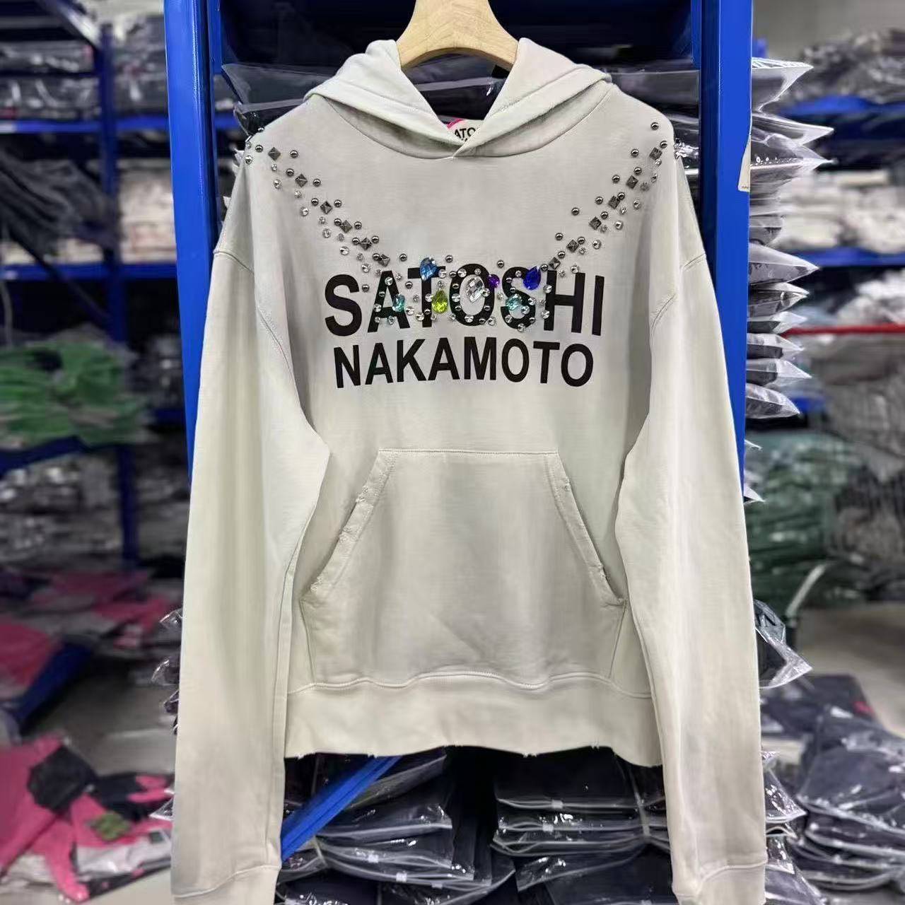 Satoshi Rhinestone Necklace Hoodie
