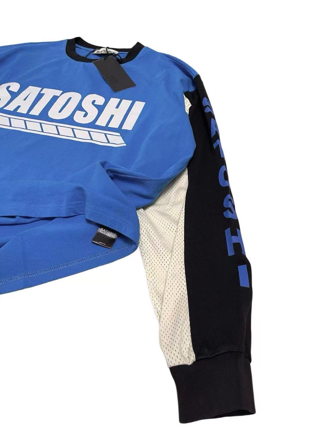 Satoshi Mesh Sleeve Big Letters Long Sleeve 2 Colors