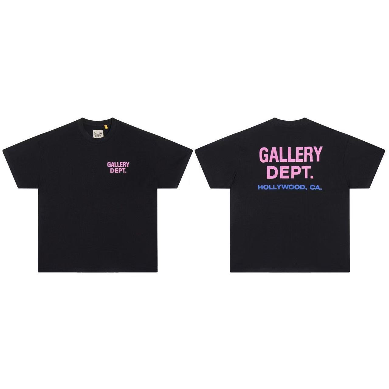 Gallery Dept Basic Pink Letters Shirt 2 Colors