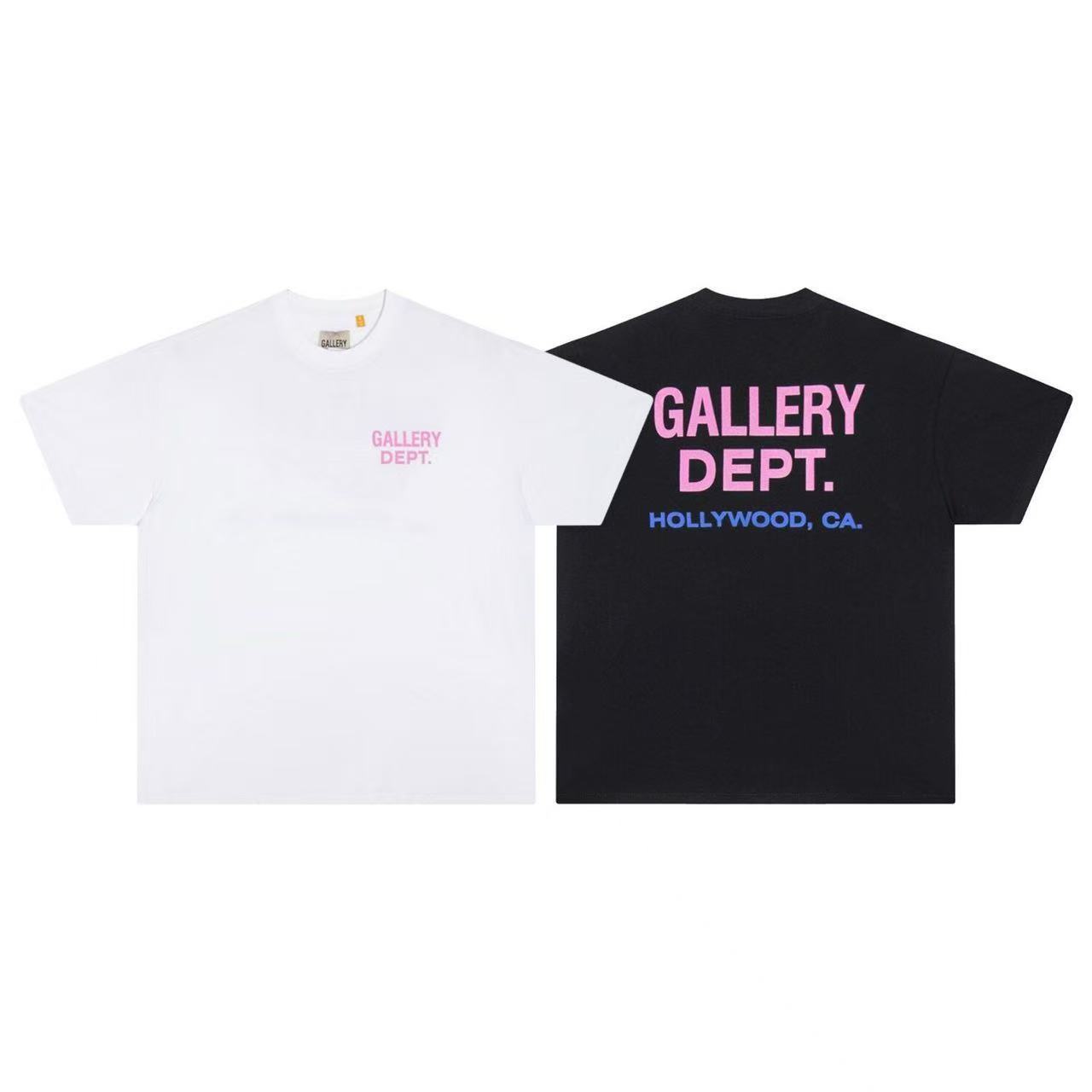 Gallery Dept Basic Pink Letters Shirt 2 Colors