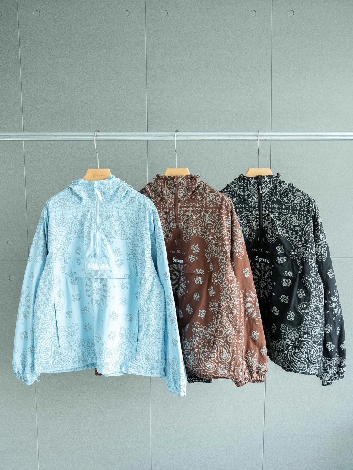 Sup week14 Reflective Bandana Anorak Jacket Pants 3 Colors