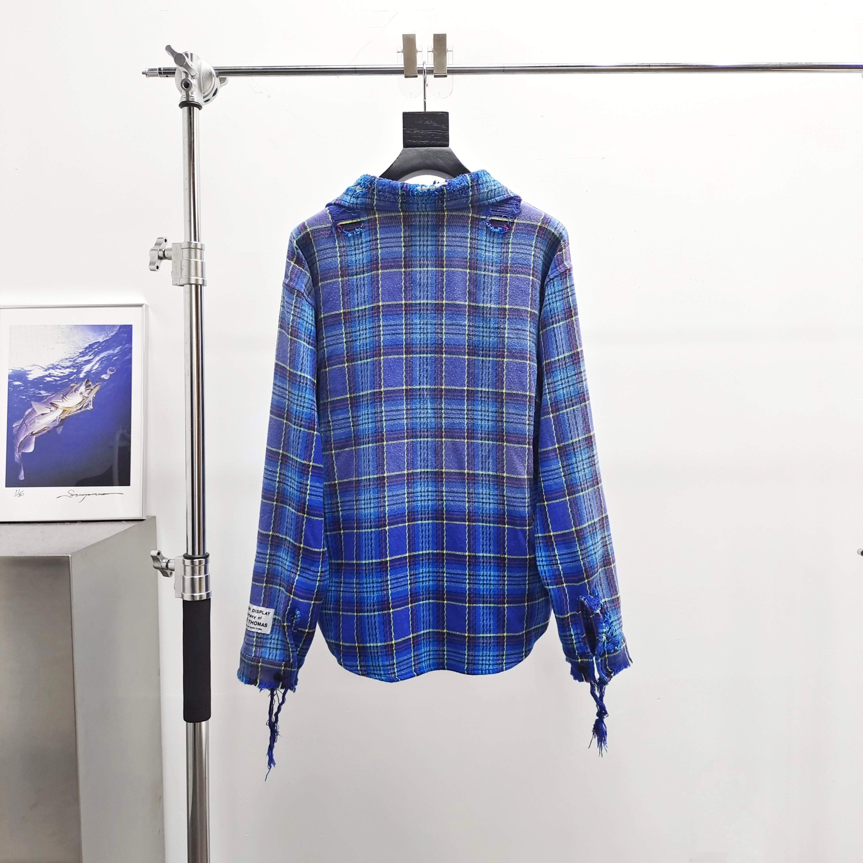Gallery Dept Blue Flannel Plaid Shirt