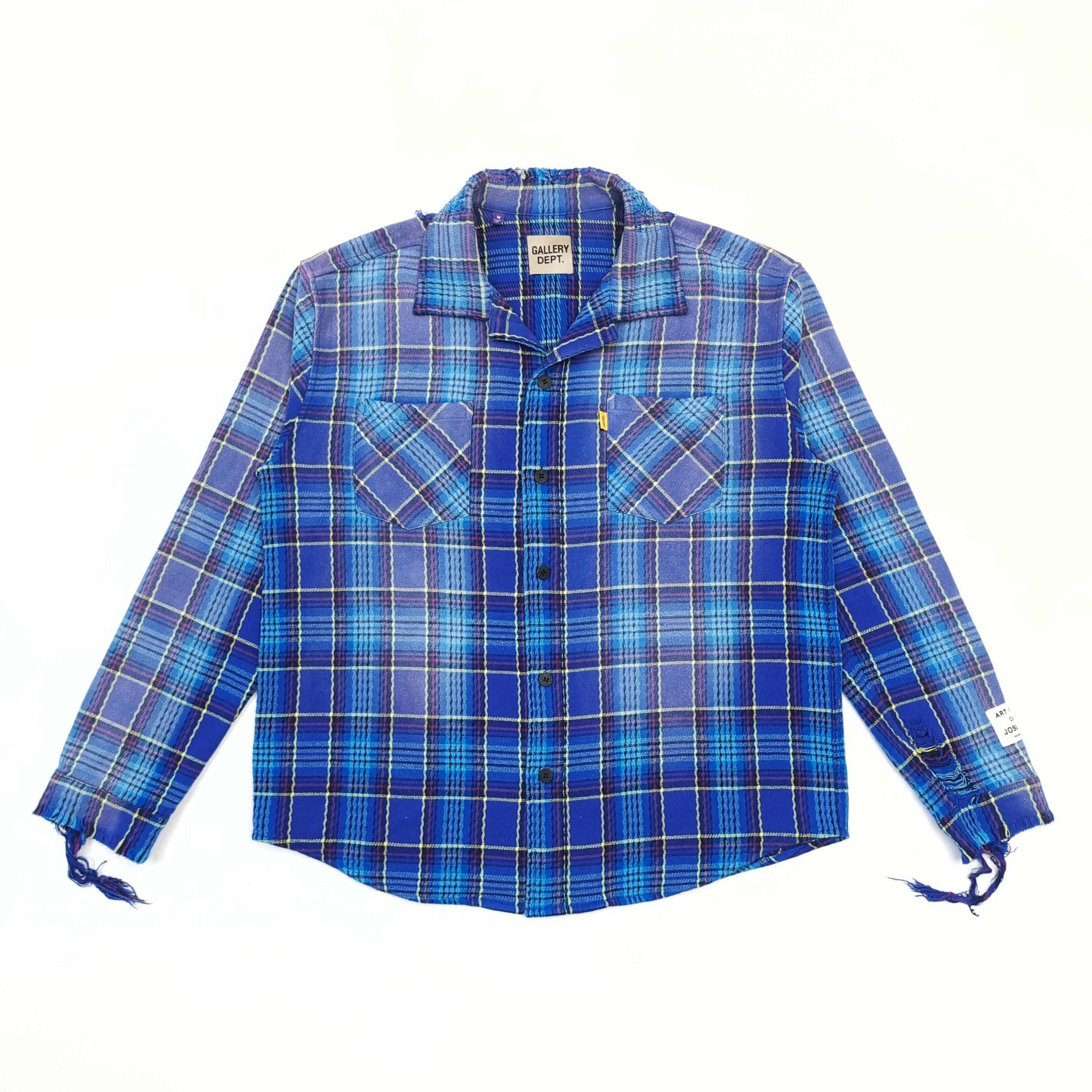 Gallery Dept Blue Flannel Plaid Shirt