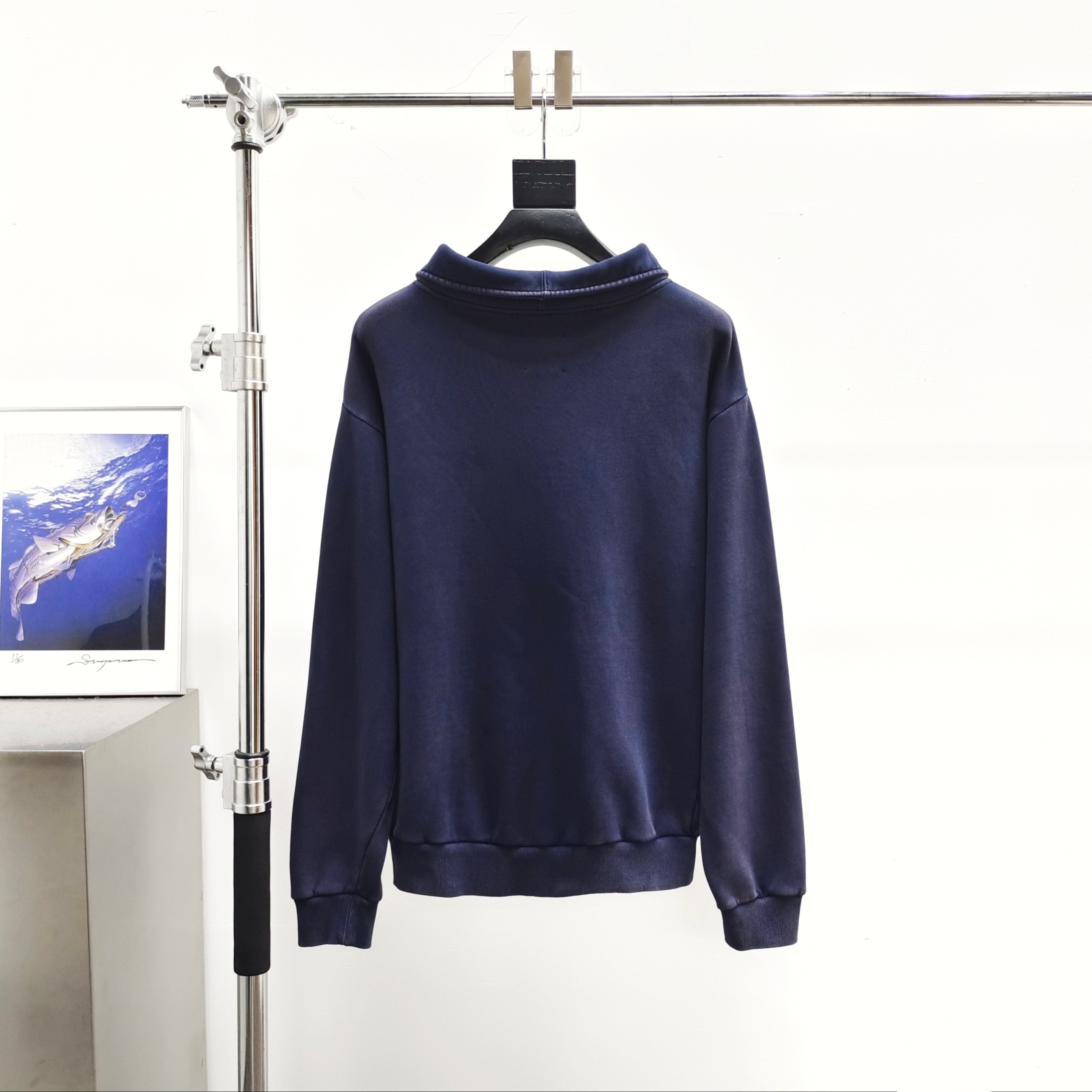 Gallery Dept Navy Blue Half Zip Crewneck