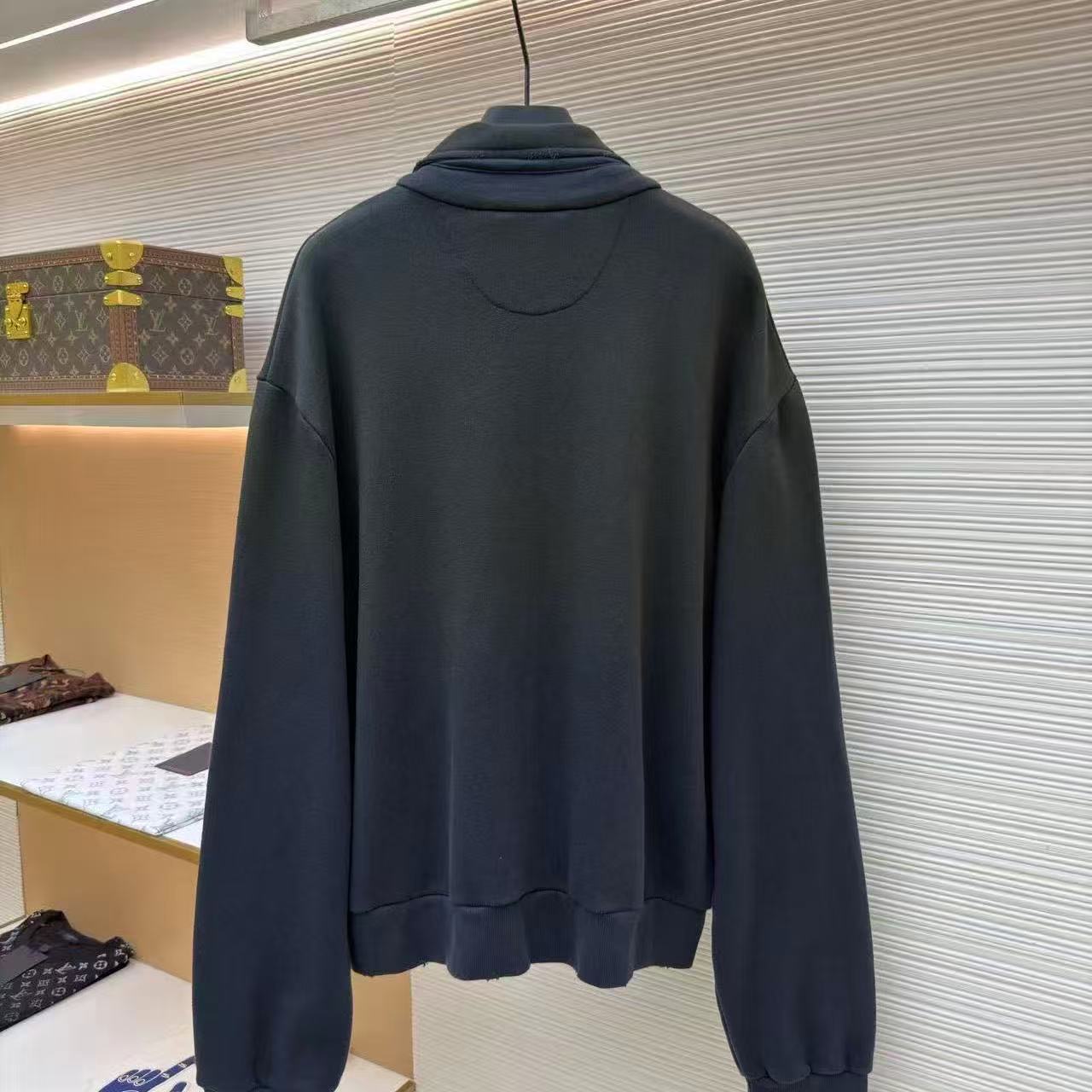 Acne Studio Broken Neck Zip Up Jacket Black