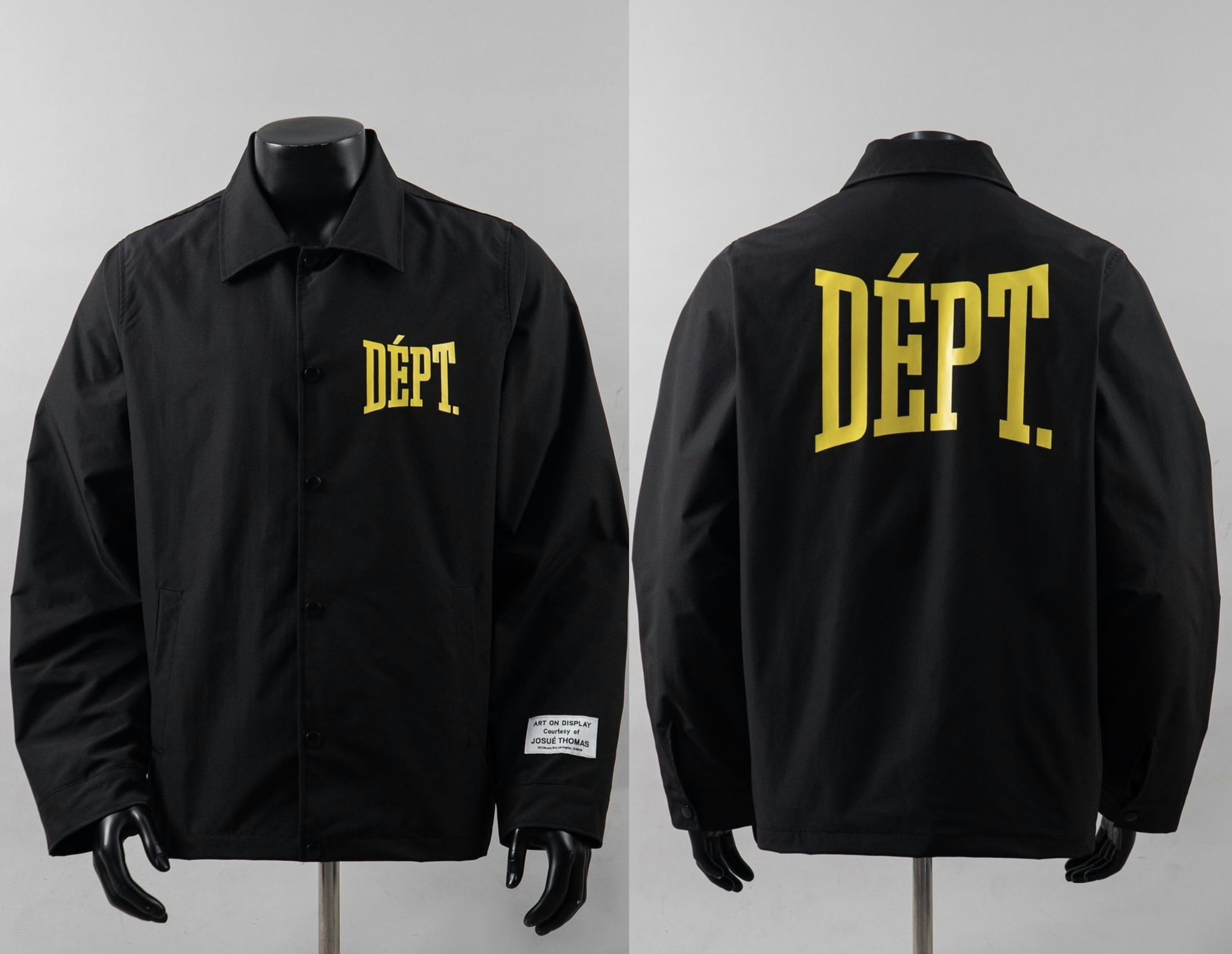 GD Yellow Letters Coach Jacket Black