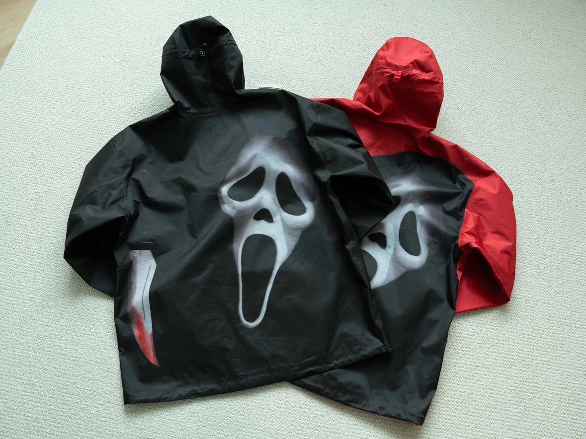 Sup x Ghostface Waterproof Hardshell Jacket Black Red