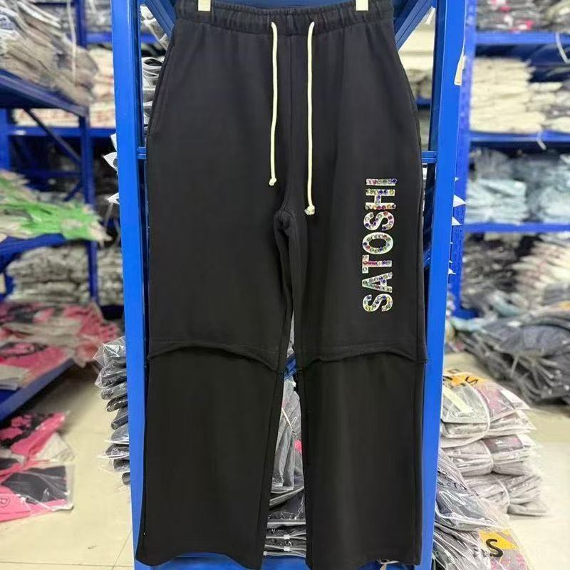 Satoshi Rhinestone Letters Pants 2 Colors