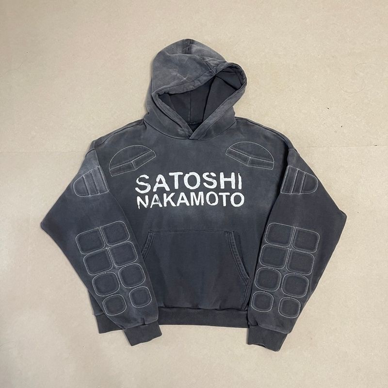 Satoshi Nakamoto Turtle Shell Logo Hoodie Black